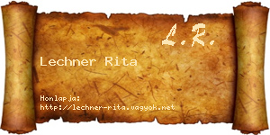 Lechner Rita névjegykártya